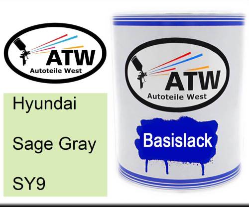 Hyundai, Sage Gray, SY9: 1L Lackdose, von ATW Autoteile West.